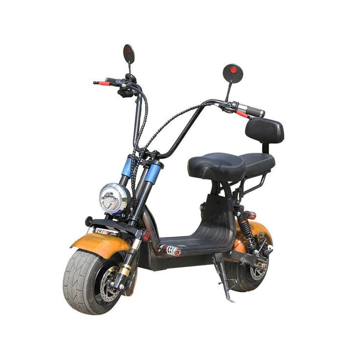 Harley Small two seat big tires high power two wheels adult electric scooter motorcycle orange - Al Ghani Stores