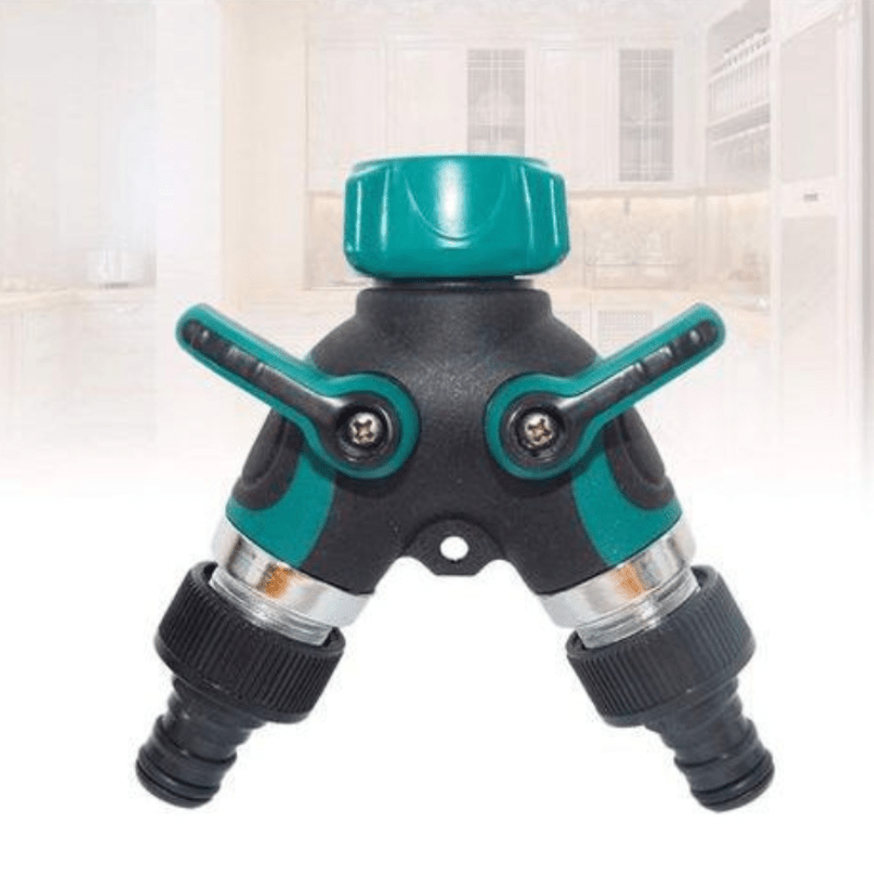 Heavy Duty Metal Pipe 2 Way Connector Hose Splitter - Al Ghani Stores