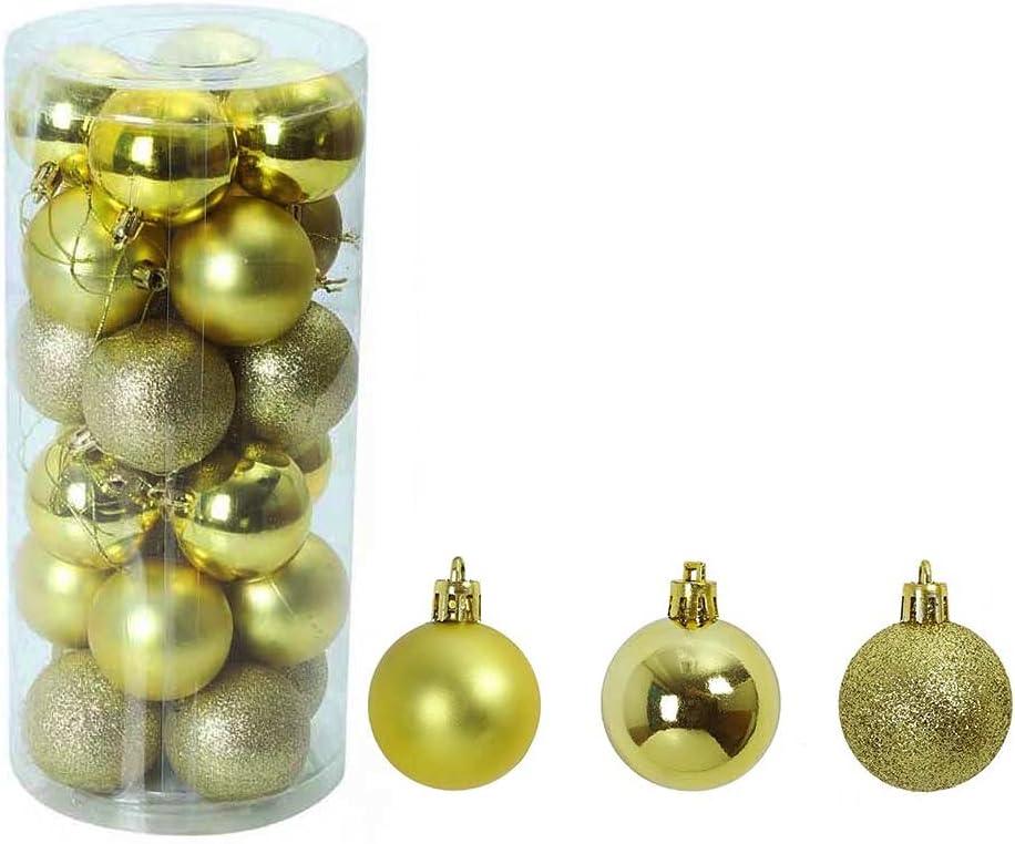 Holiday Golds Balls Ornament Baubles Balls For Hanging Decorations Festival Holiday Décor Festival Tree Decoration Pack of 20 - Al Ghani Stores