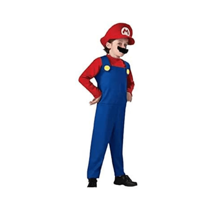 Kids Cosutme Boy's Mario Cosplay Suit is for Ages - 4-Pieces - Al Ghani Stores