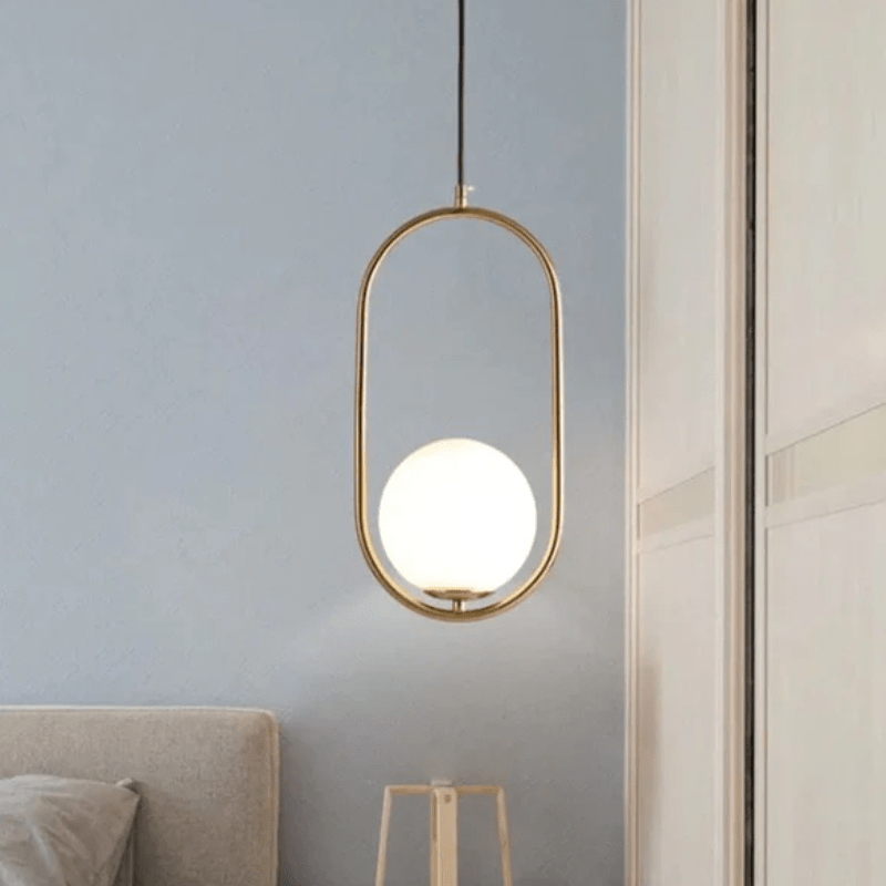 LED Pendant Lights Vintage Hoop Gold Modern Living Room Kitchen Hanging Lamps Loft Industrial Decor Luminaire - Al Ghani Stores