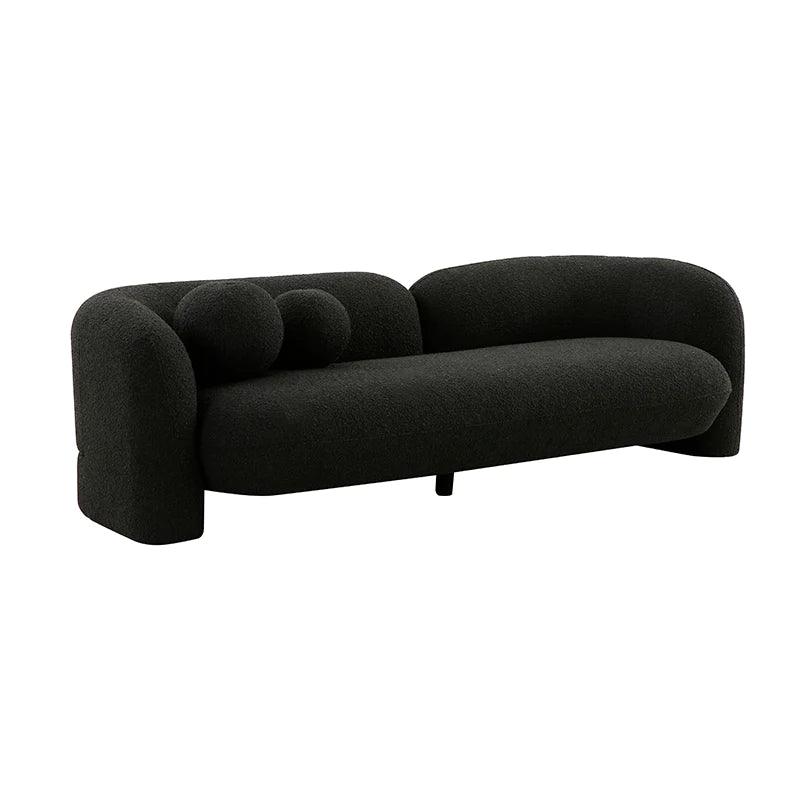 Living Room Luxury Style Seattle 3 Seat Amour Sofa - Black - Al Ghani Stores