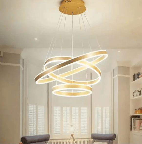 Luxury Chandelier Gold Art Lamps For Bedroom Handcraft Bamboo Pendant Light - Al Ghani Stores