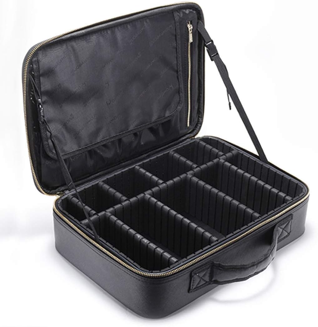 Makeup Bag Professional Makeup Organizers Bag Black - Al Ghani Stores