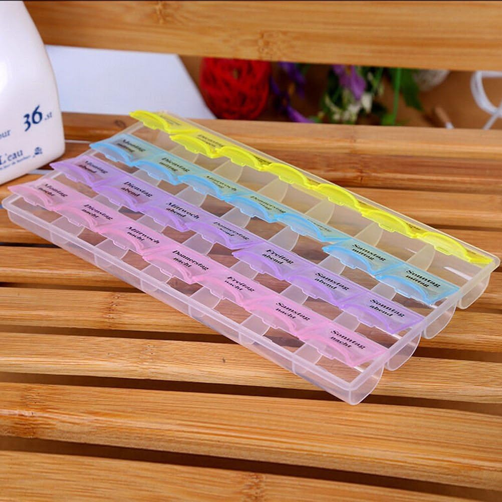 Medicine Storage Box 7 Days 3 Line Multicolour - Al Ghani Stores