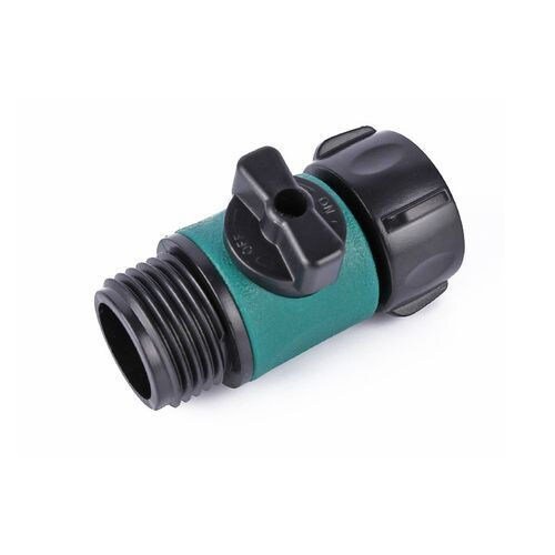 Metal 3/4 Single Garden Hose Connector Splitter With Valve - Al Ghani Stores