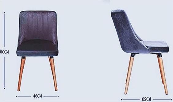 Midcentury Modern Living Room Chair upholstered velvet Fabric Dining Room Dark Grey - Al Ghani Stores