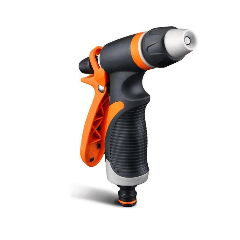 Multiple Adjustable Garden Hose Spray Gun - Orange & Black - Al Ghani Stores