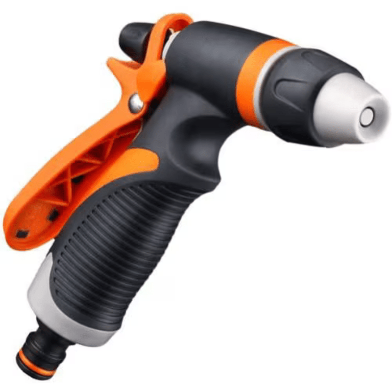 Multiple Adjustable Garden Hose Spray Gun - Orange & Black - Al Ghani Stores