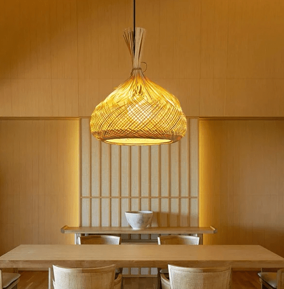 New Design Bamboo Lampshades Chandelier Lamp - Al Ghani Stores