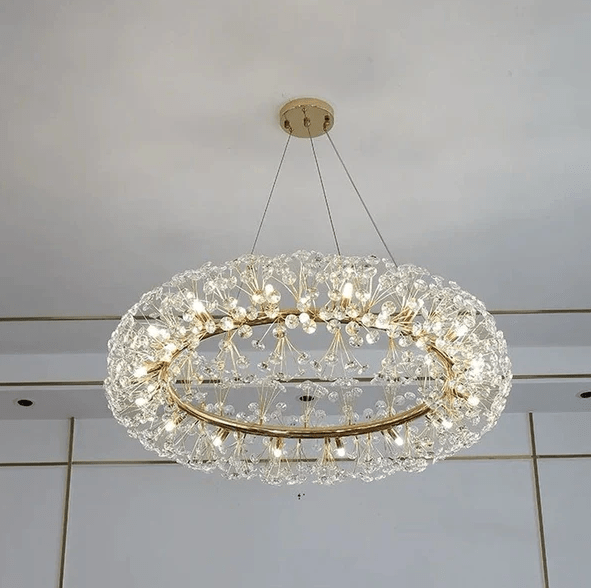 Nordic light luxury style dandelion crystal chandelier bedroom dining room model room creative chandelier - Al Ghani Stores