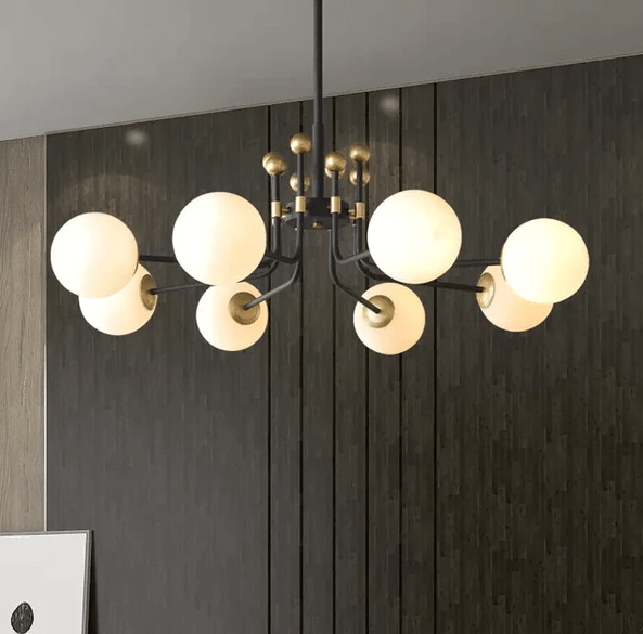 Nordic Simple Modern Decorative Lighting Fixture Round Glass Ball LED Chandeliers Pendant Lamp - Al Ghani Stores