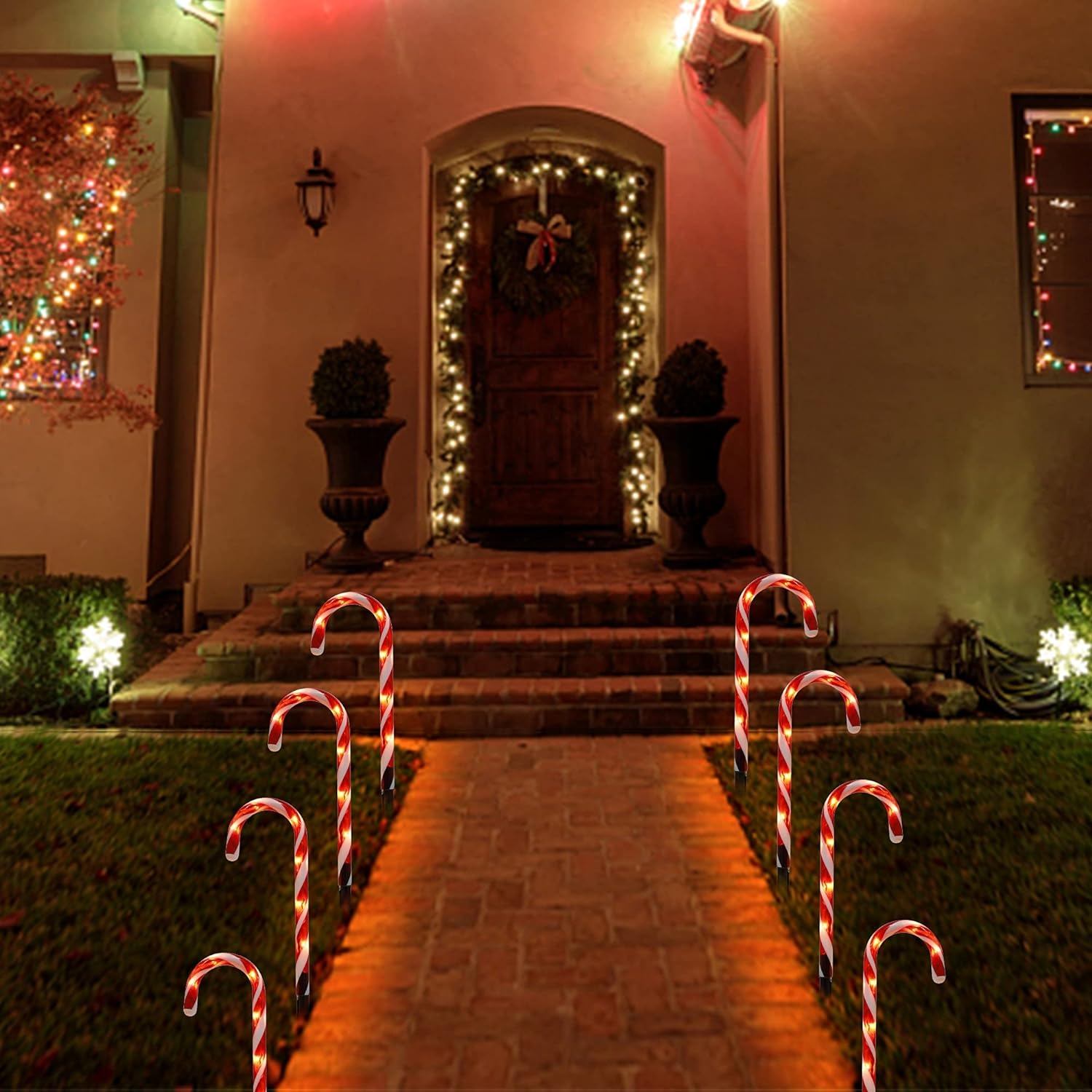 Outdoor Christmas Solar Lights for Garden Patio Yard Decorations, Red - Al Ghani Stores