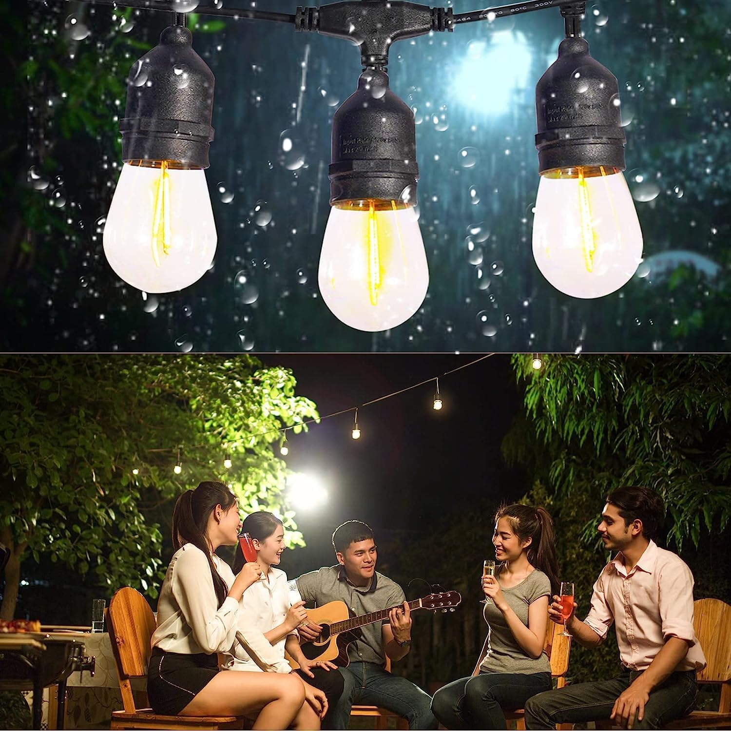 Outdoor Waterproof Solar String Light Solar Fairy Lights with Remote Control Patio Lights Solar Powered for Garden Backyard Camping Party - Al Ghani Stores
