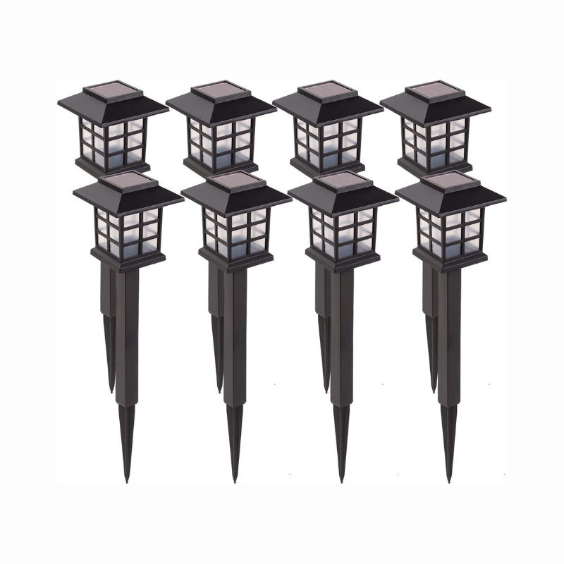 Pack Solar Pathway Lights, Outdoor Solar Landscape Lights, Walkway Lights with LED Light Bulbs for Garden, Path, Yard, Pack of 4pcs - Al Ghani Stores