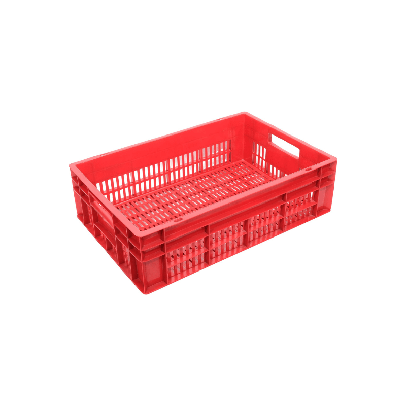 Plastc Crate For Storage Durable Ventilated Crate - Red - Al Ghani Stores