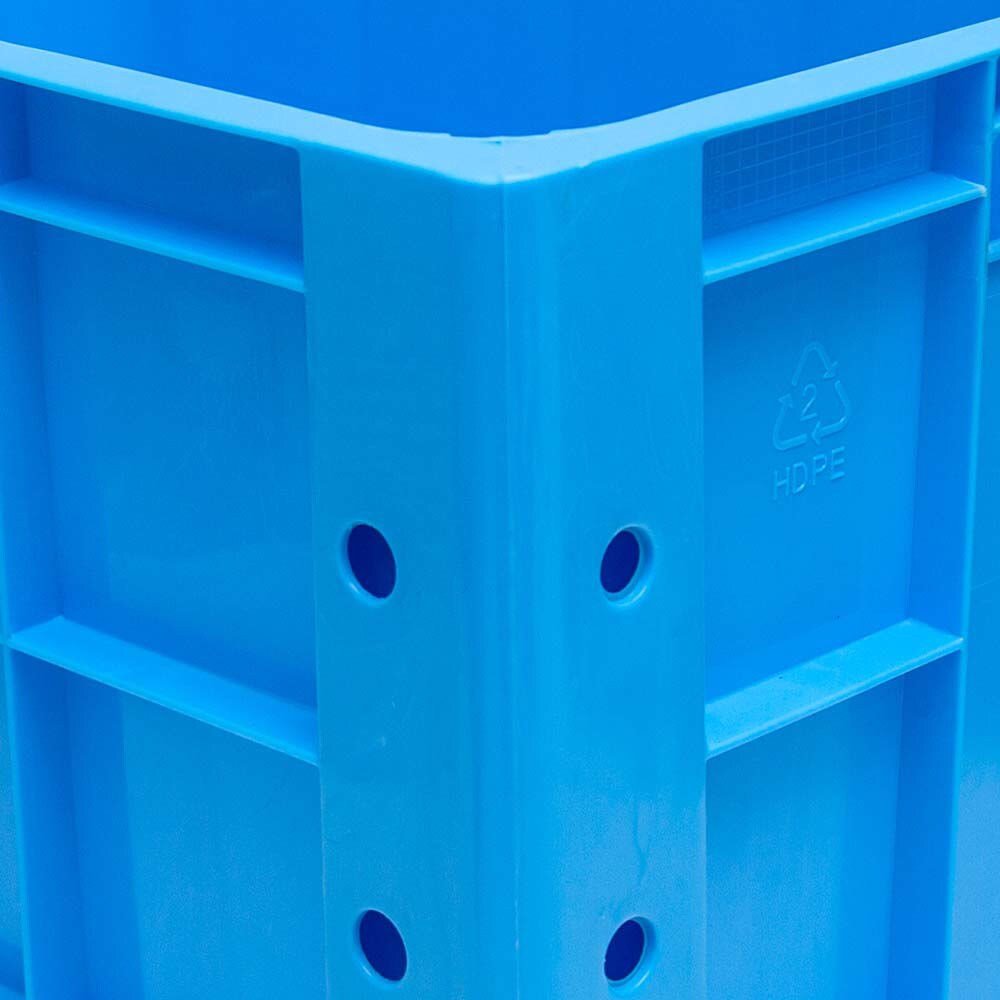 Plastic Storage Boxes Crates With Holes - Blue - Al Ghani Stores