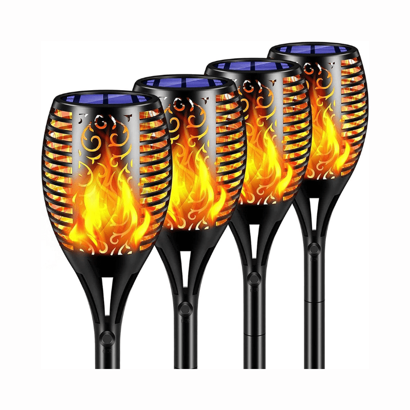 Solar Fire Lights Flickering Flame Solar Torches Lights Waterproof Outdoor Solar Powered Pathway Lights Landscape Decoration Lighting for Garden Patio Yard - Al Ghani Stores