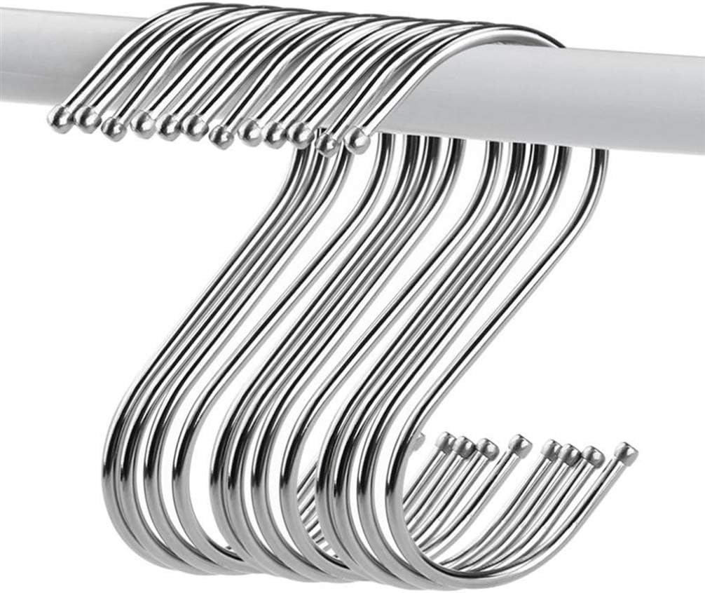 Stainless Steel S Hook Shaped Chrome Coated Hook Metal Hangers - Al Ghani Stores