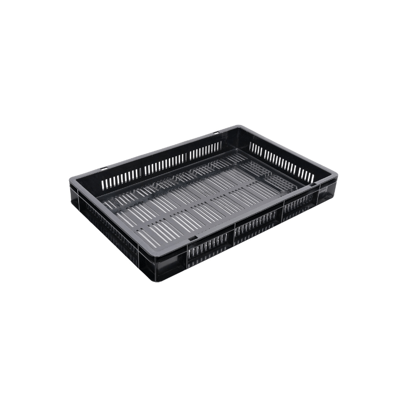 Storage Box Durable Ventilated Crate Black - Al Ghani Stores