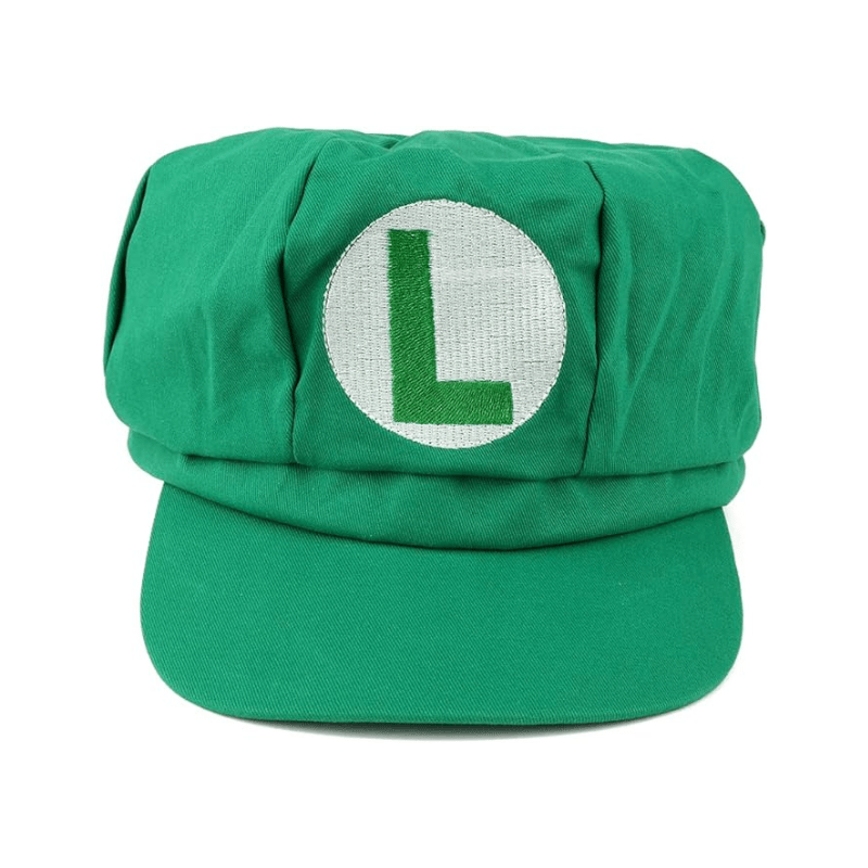Super Mario Brothers Luigi Hat Costume Cosplay Green cap Mario Embroidered Costume - Al Ghani Stores