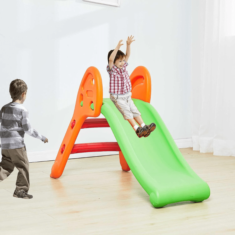 Toys Indoor&Outdoor Foldable Two Steps Slides for kids Orange & Green - Al Ghani Stores