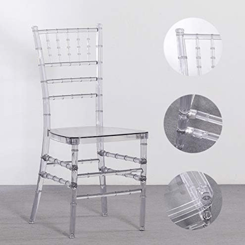 Transparent Crystal Chair Flash Elegance Crystal Ice Stacking - Al Ghani Stores
