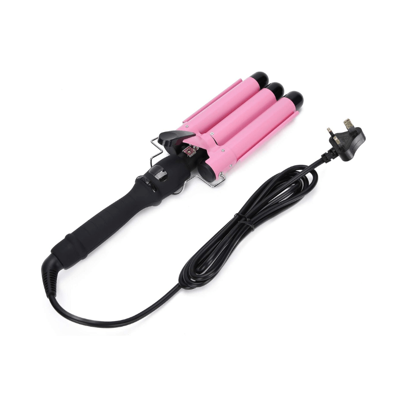 Triple Pipe Nano‑technology Curling Iron for Hair Hair Waver Hair Crimper - Al Ghani Stores