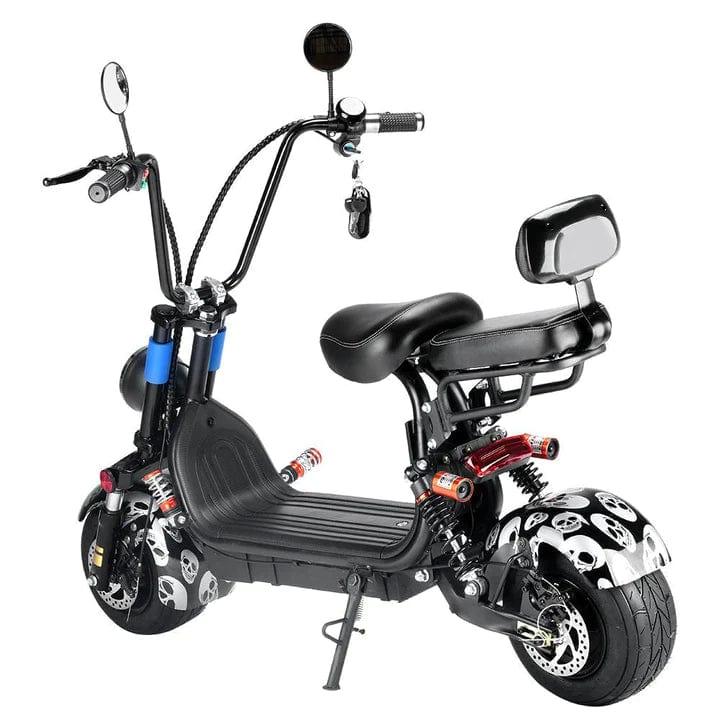 USA Flag Small Harley two seat big tires high power two wheels adult electric scooter motorcycle - Al Ghani Stores