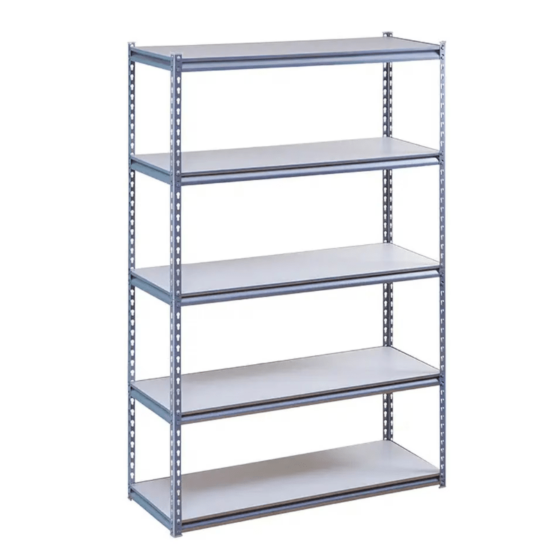 Wooden Free Shelf With Metal Frame 5-Level Bolt Gray - Al Ghani Stores